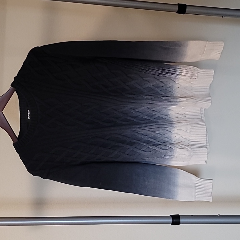 Men's Express Crewneck Cableknit Sweater